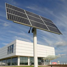 building with solar